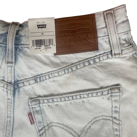 Levi's Vintage Inspired Lt Wash Coastal Denim Baggy Jean Short, Size 26, NWT - Picture 9 of 10